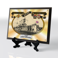 Плакетка 120 лет Авроре золотая